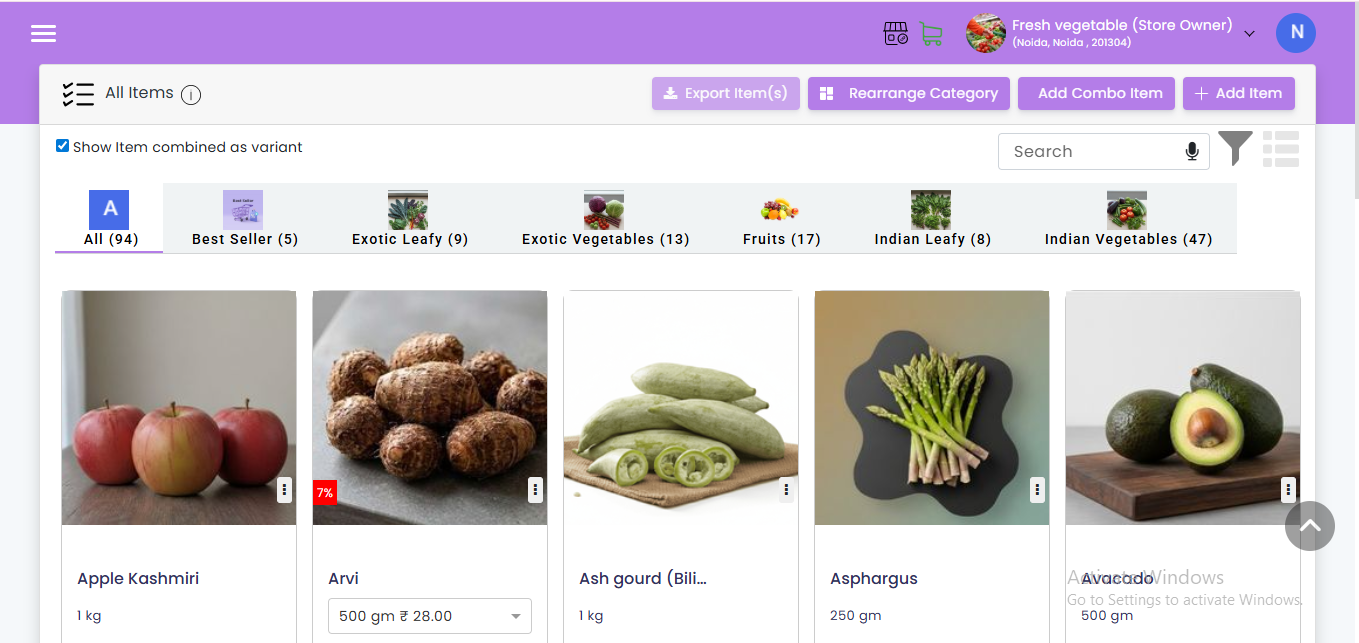 Digital Menu - Catalogue